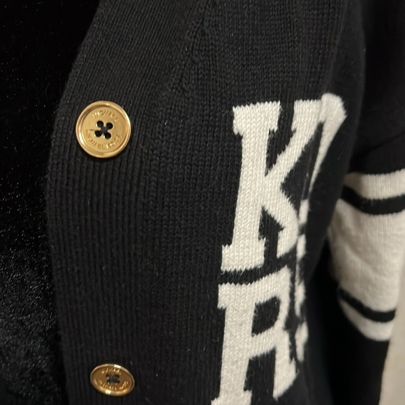 M Kors Varsity Cardigan black/white with White Lettering. - Picture 3 of 4